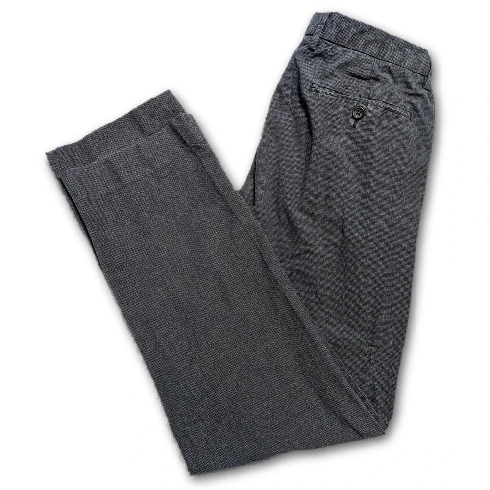 J. Crew Chino Mens 32x32 Pants Gray Classic Fit Woven Textured Flat Front